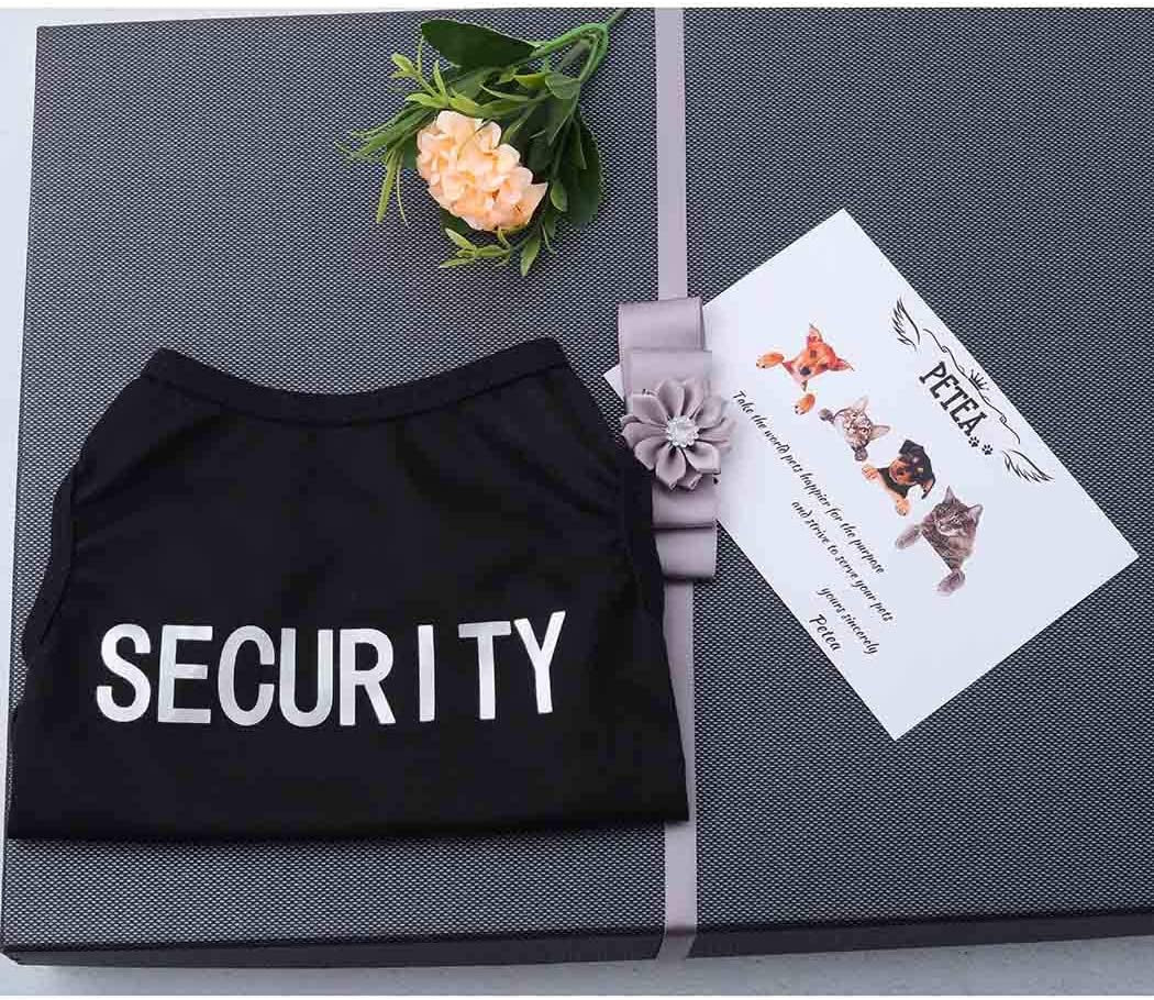 Security Dog Shirt Summer Clothes Pet Puppy T-Shirts Cotton Vest Clothes for Dogs and Cats