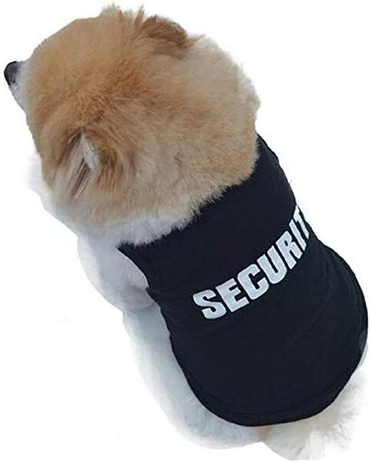 Security Dog Shirt Summer Clothes Pet Puppy T-Shirts Cotton Vest Clothes for Dogs and Cats